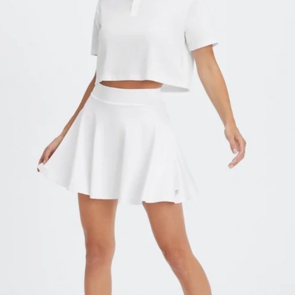 Fabletics Volley Ultra High-Waisted Tennis Skirt Bright write S NWT in packaging